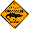 Corporate road sign - crocodile