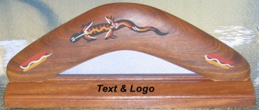 Examples of Standard Traditional boomerangs on stand