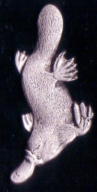 Platypus pewter pin