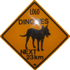 Corporate road sign - dingo