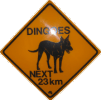 road sign - dingo
