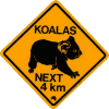 road sign - koala