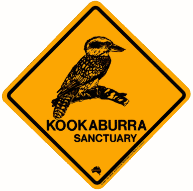 kookaburra road sign