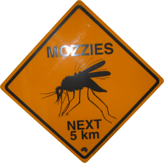 mozzies road sign