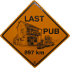 road sign - last pub