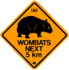Corporate road sign - wombat