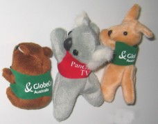 Corporate magnets soft toys - kangaroo, koala, wombat