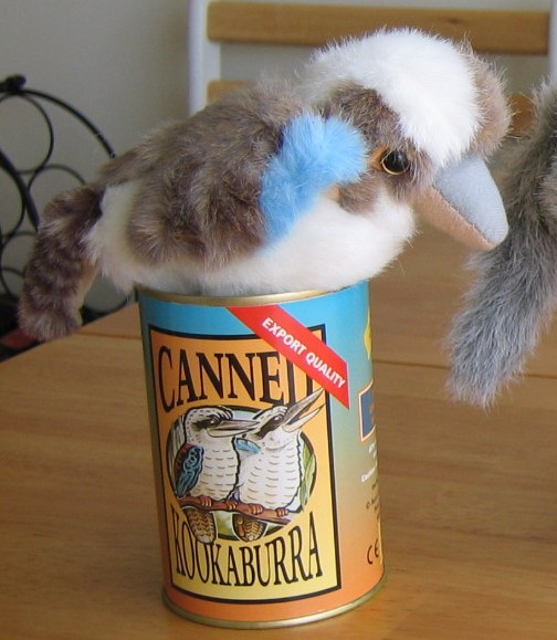 Canned kookaburra | Kookaburra toy in can