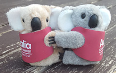 Corporate clip-on koala toys
